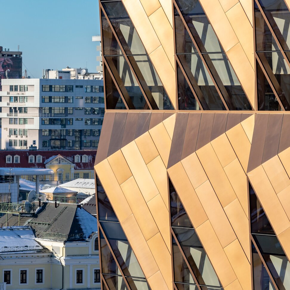 "RCC Headquarters" facade systems stainless steel, Yekaterinburg | © Oleg Kovalyuk