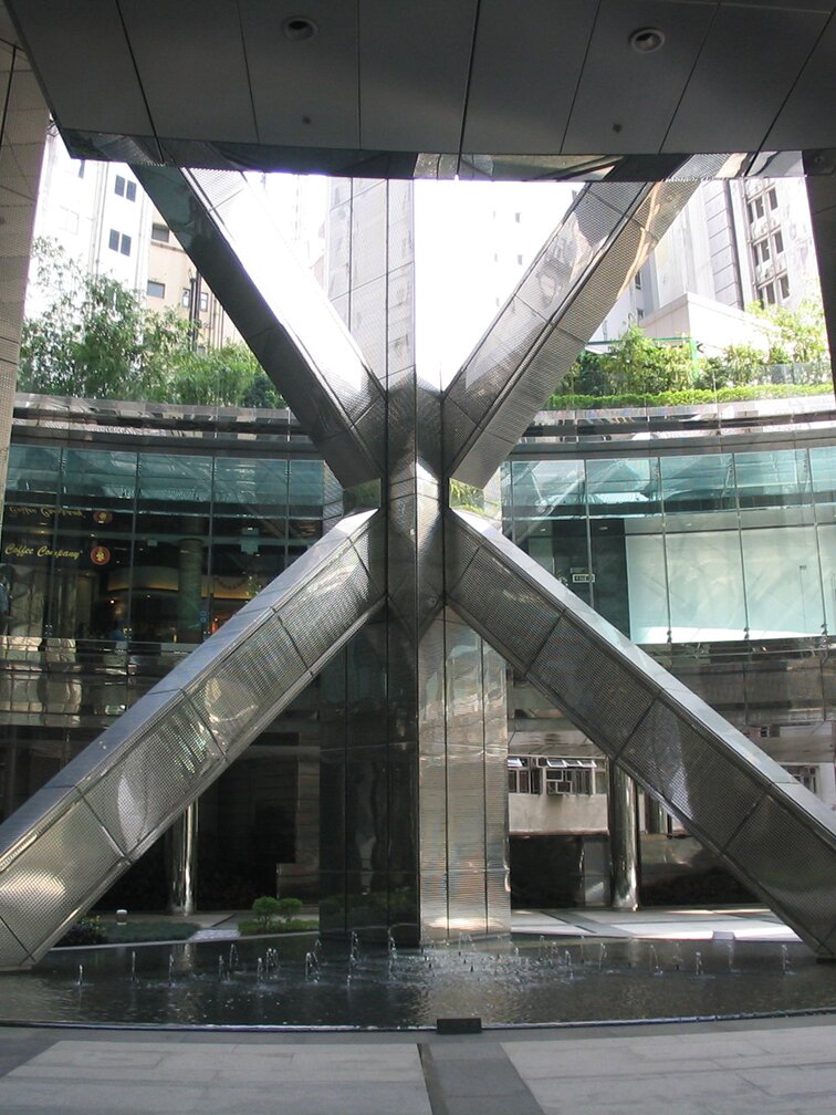 "The Center" facade systems, stainless steel, Hong Kong